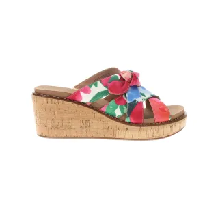 Bowdacious Floral Wedge Sandals