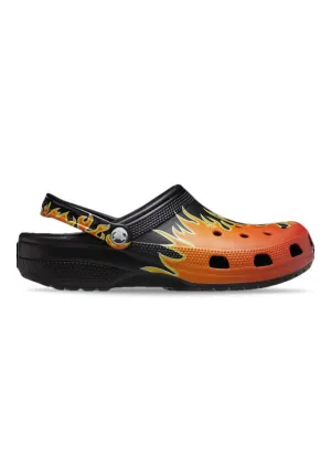 Classic Flames Clog - Black/Multi
