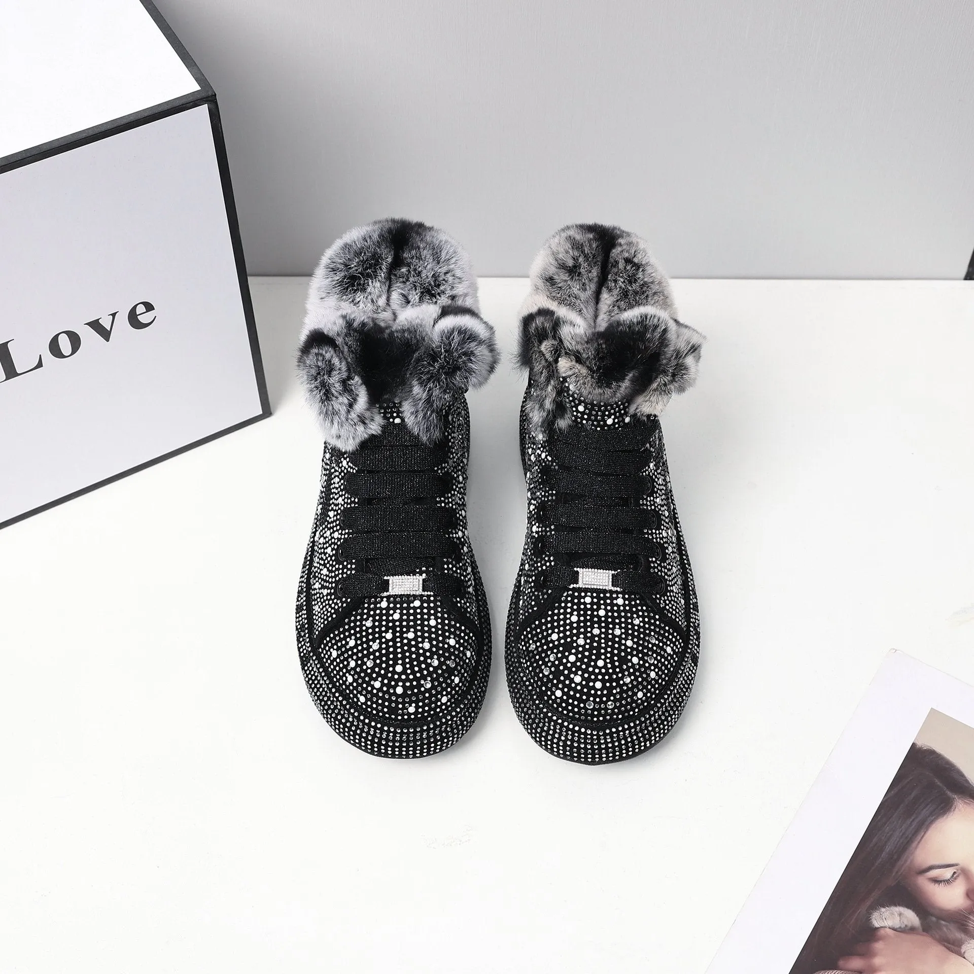 Crystal Warm Casual Shoes