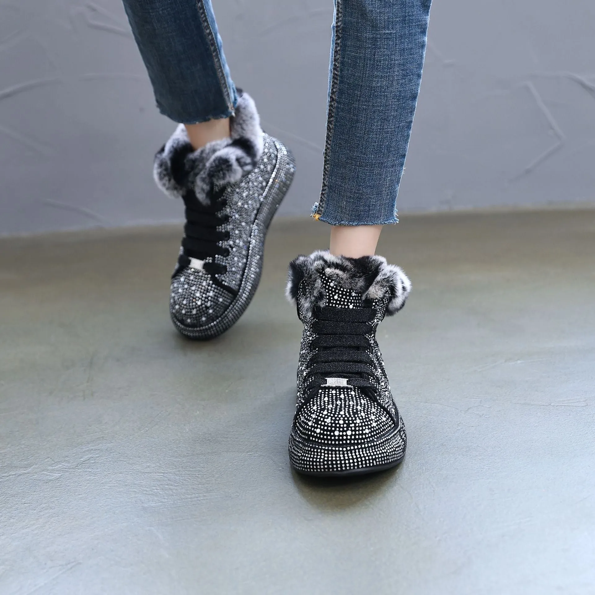 Crystal Warm Casual Shoes