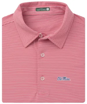 GenTeal - Ole Miss Club Pinstripe Performance Polo