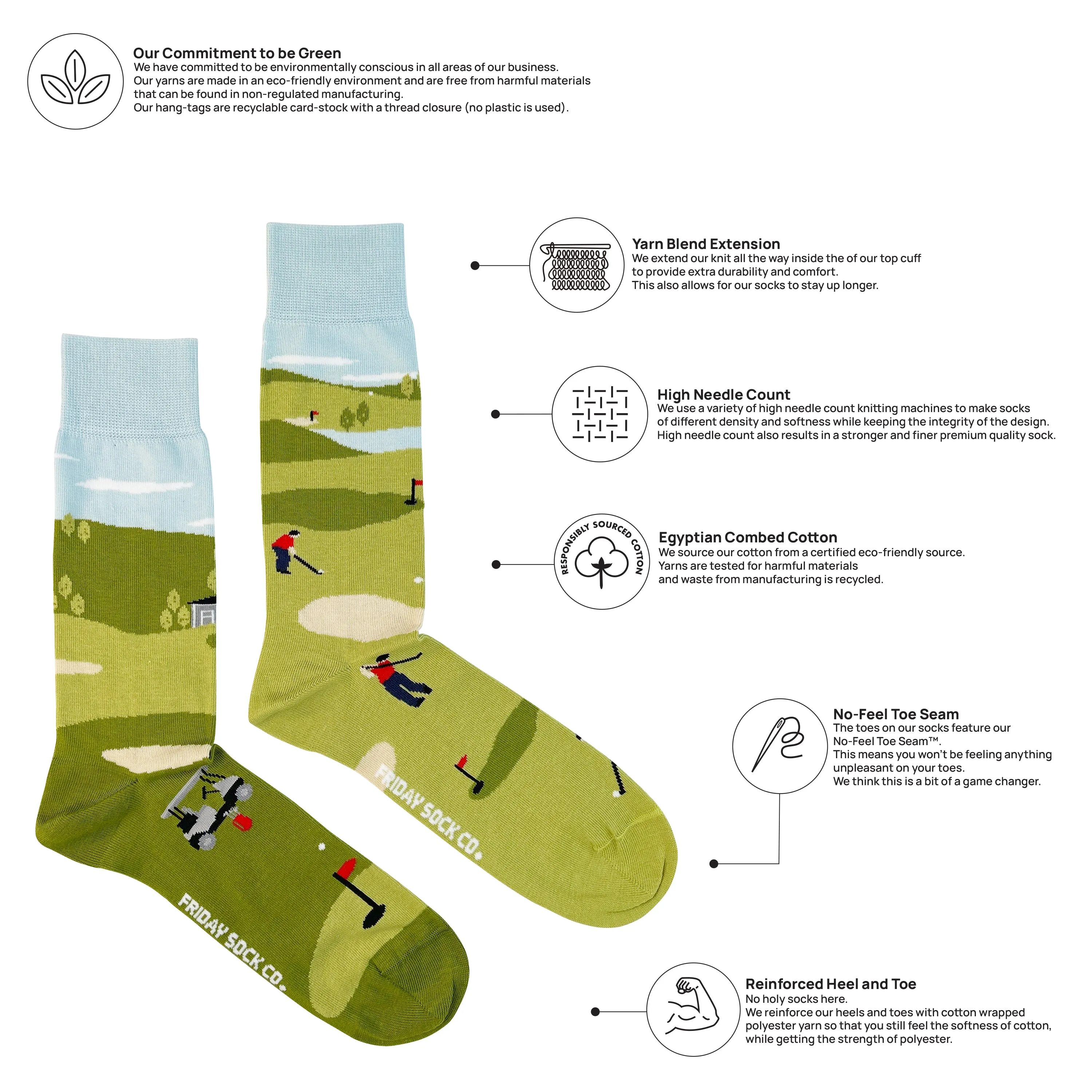 Men's Golf Scene Socks
