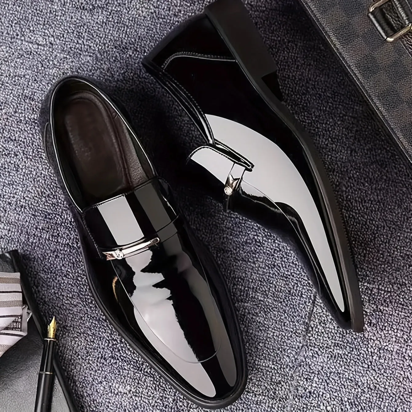 Men's Slip-On PU Leather Luxurious Comfortable Dress Shoes