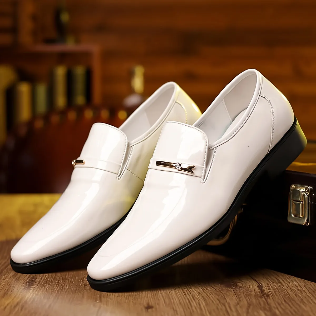 Men's Slip-On PU Leather Luxurious Comfortable Dress Shoes