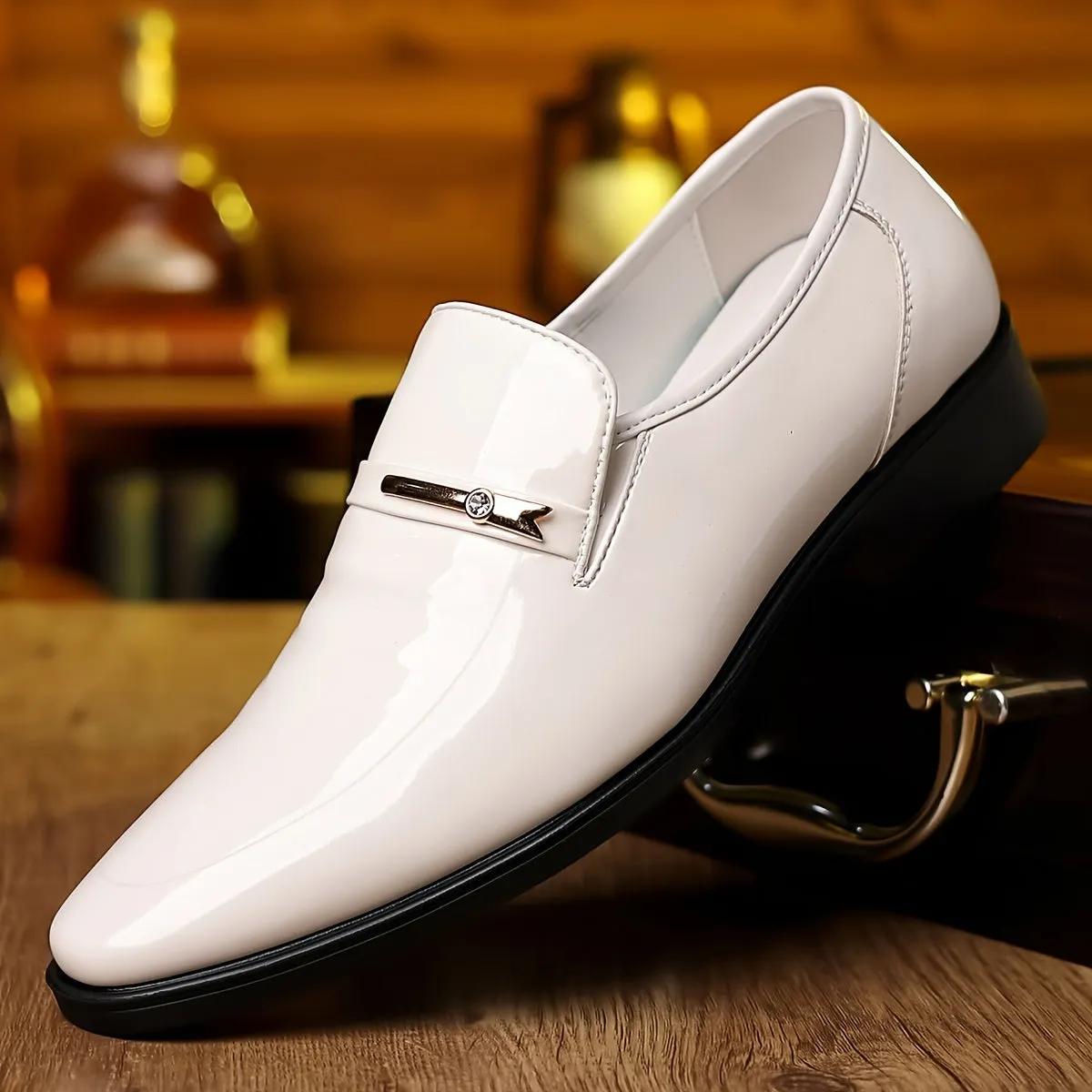 Men's Slip-On PU Leather Luxurious Comfortable Dress Shoes