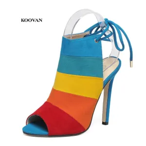 Multi-Color High Heels Shoes
